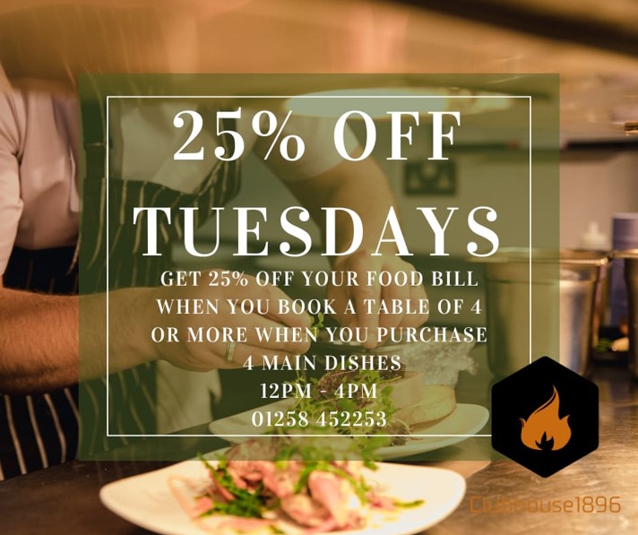 25 off Tuesdays July 22