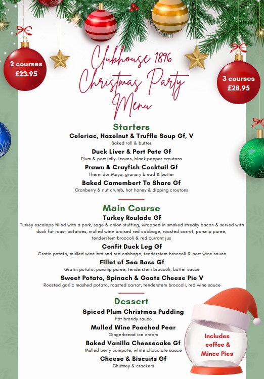 Christmas menu